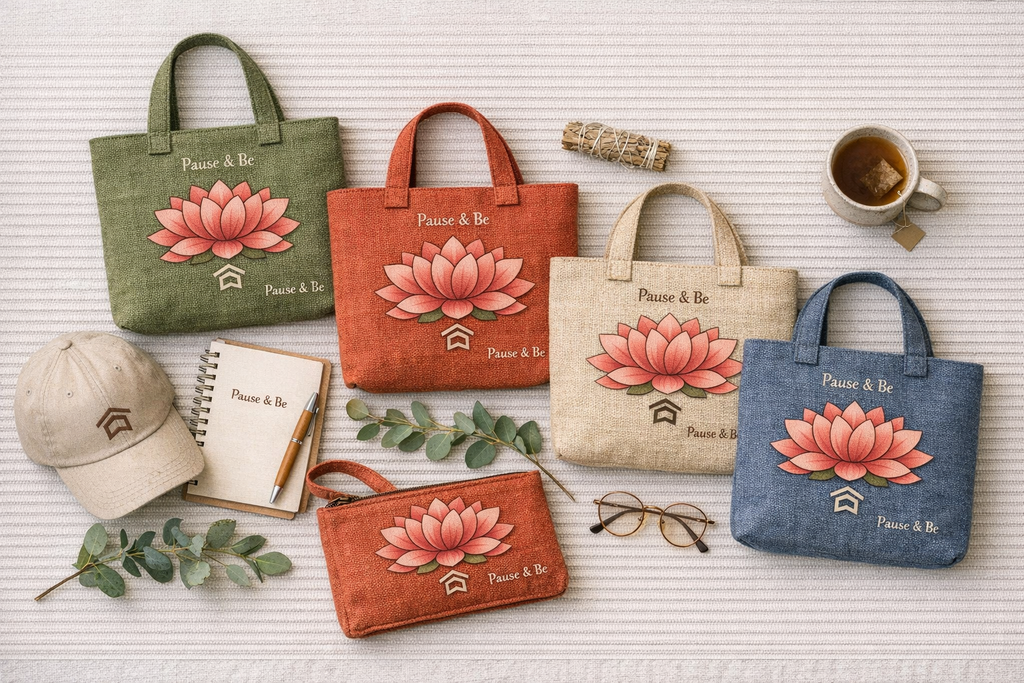 Pause & Be | Lotus Tote Bag 🌸