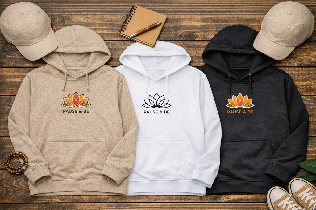 Pause & Be | Lotus Flower Hoodie 🌸